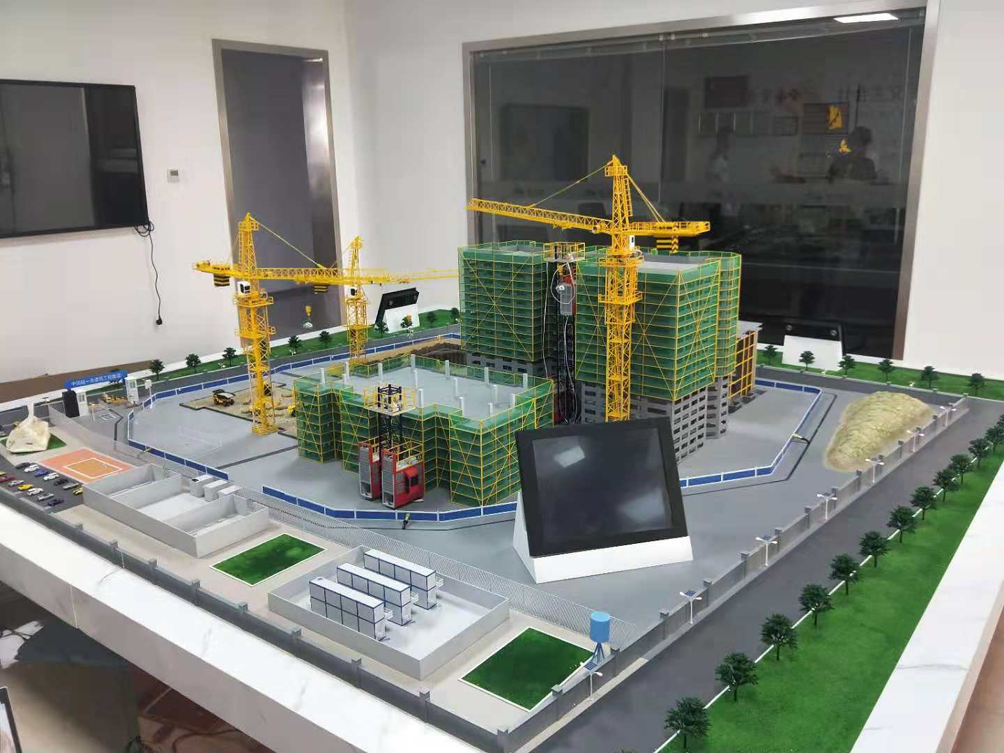 安泽县建筑施工场景模型